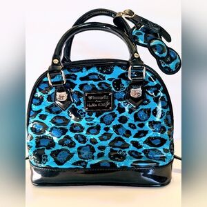 Loungefly Hello Kitty Turquoise Leopard Dome Purse "RARE"
